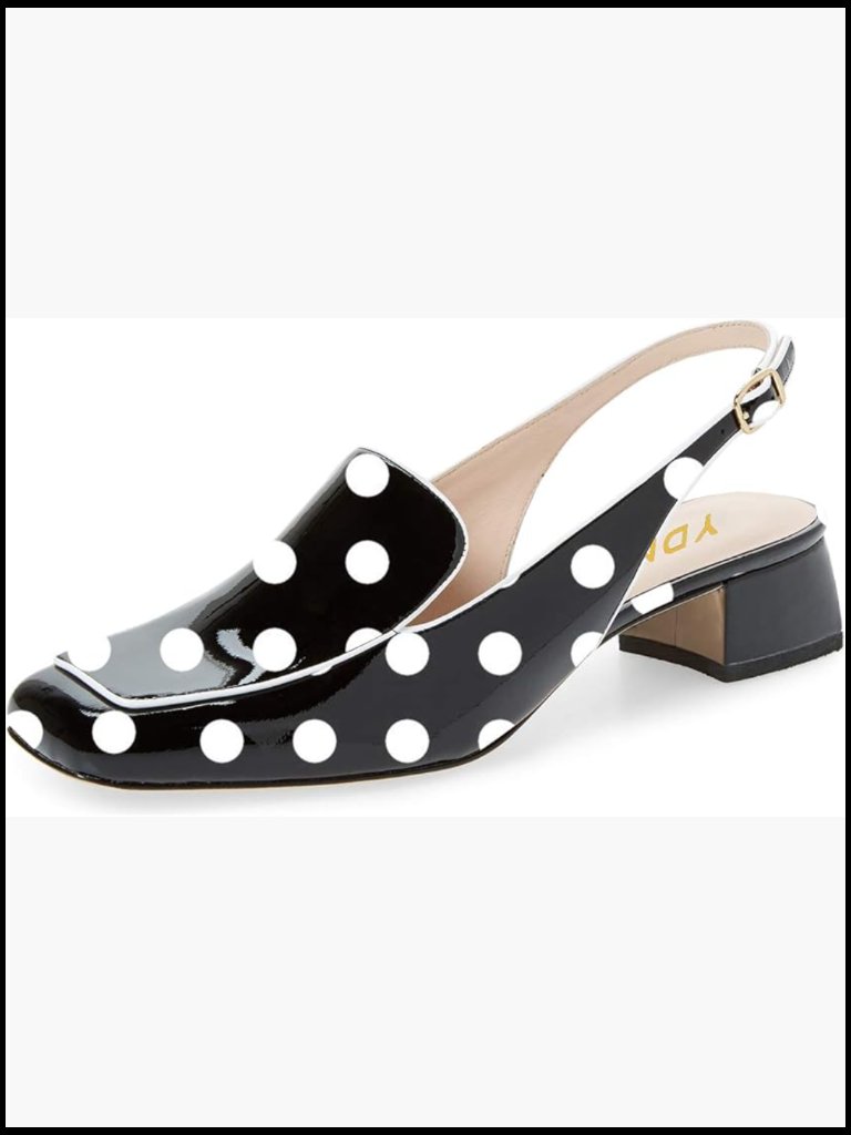 Closed Square Toe Block Low Heels Slingback Formal Loafers Dressy Office Pumps
